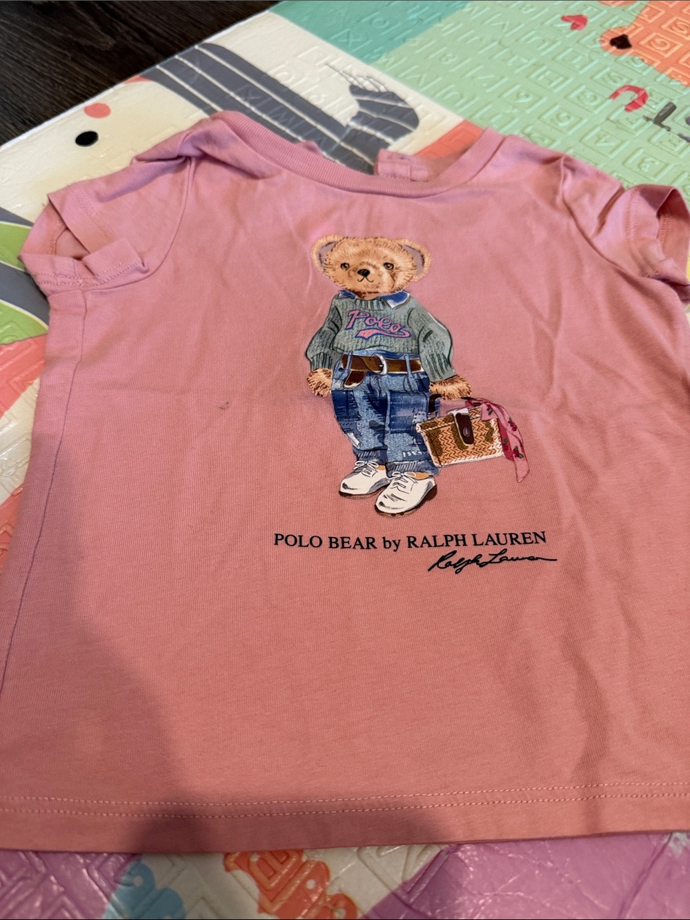 Ralph Lauren Pink Polo Bear Graphic Tee